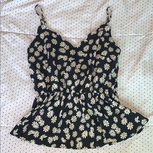 Daisy Floral Ruffle Top